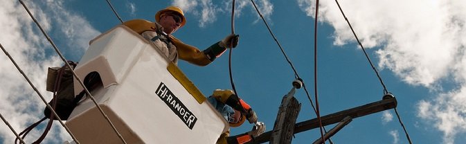 Electric line workers