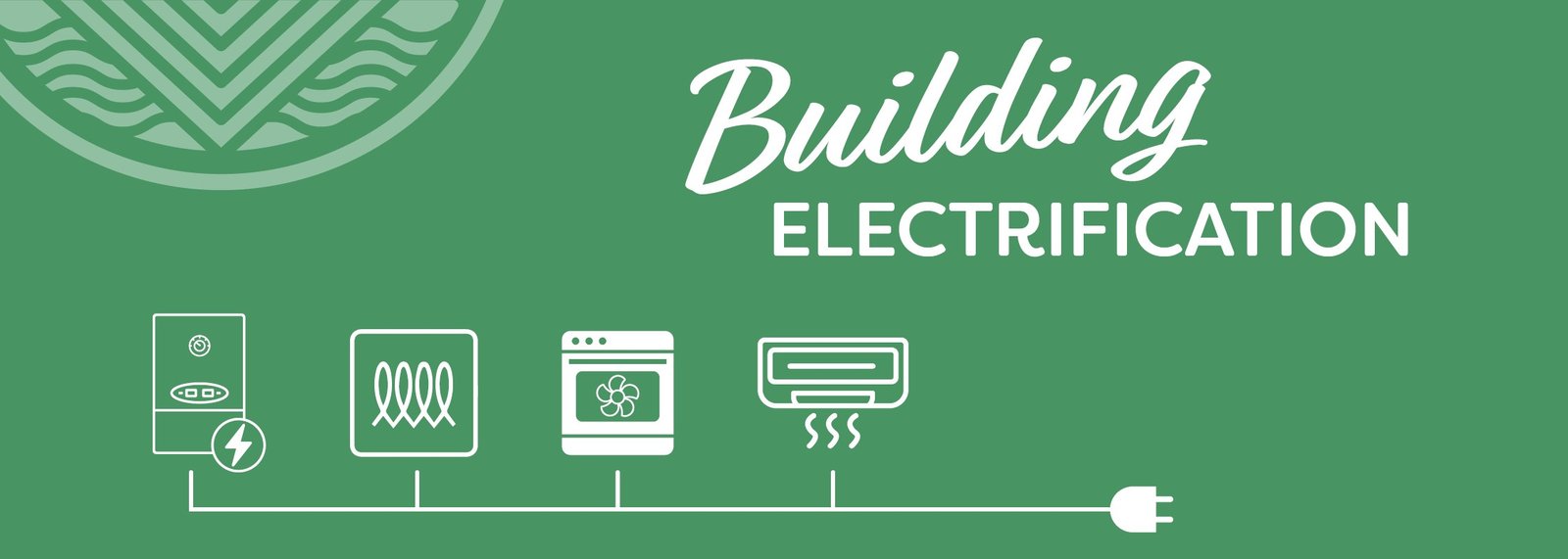 Infographic highlighting the steps to electrify buildings