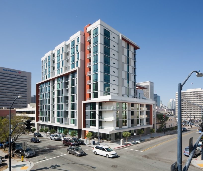 12-story low-income apartment building in Downtown