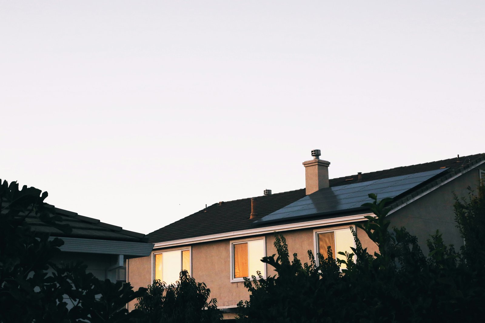 A house with solar panels