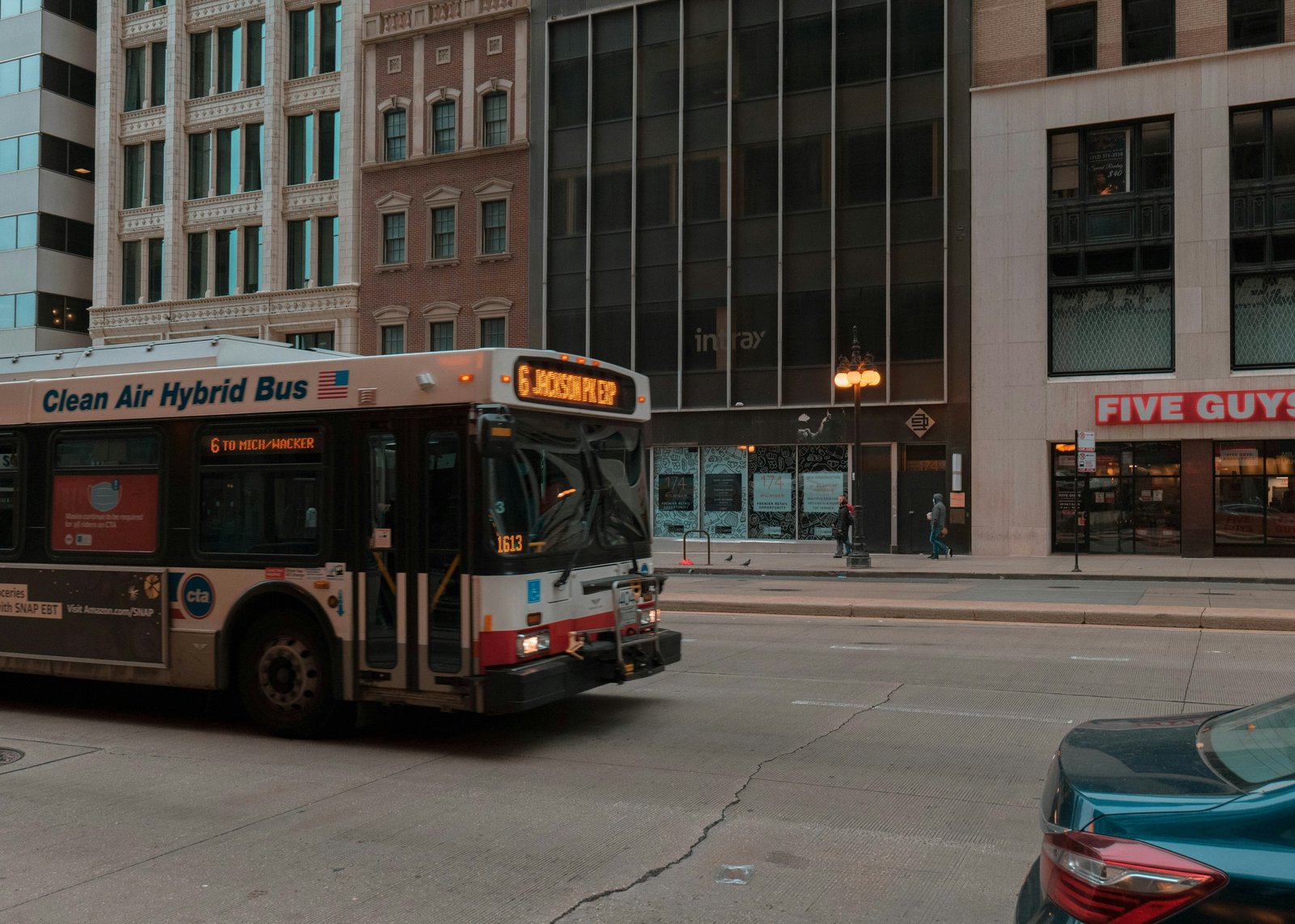A bus on a road